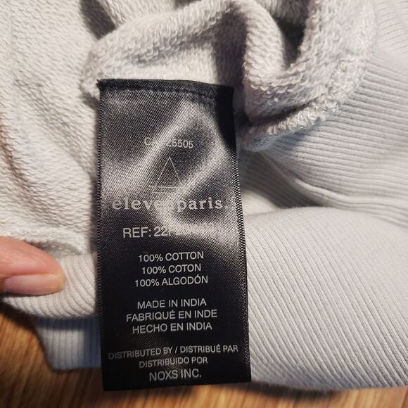 Eleven Paris Half-Zip Light Blue Sweatshirt - Picture 8 of 11